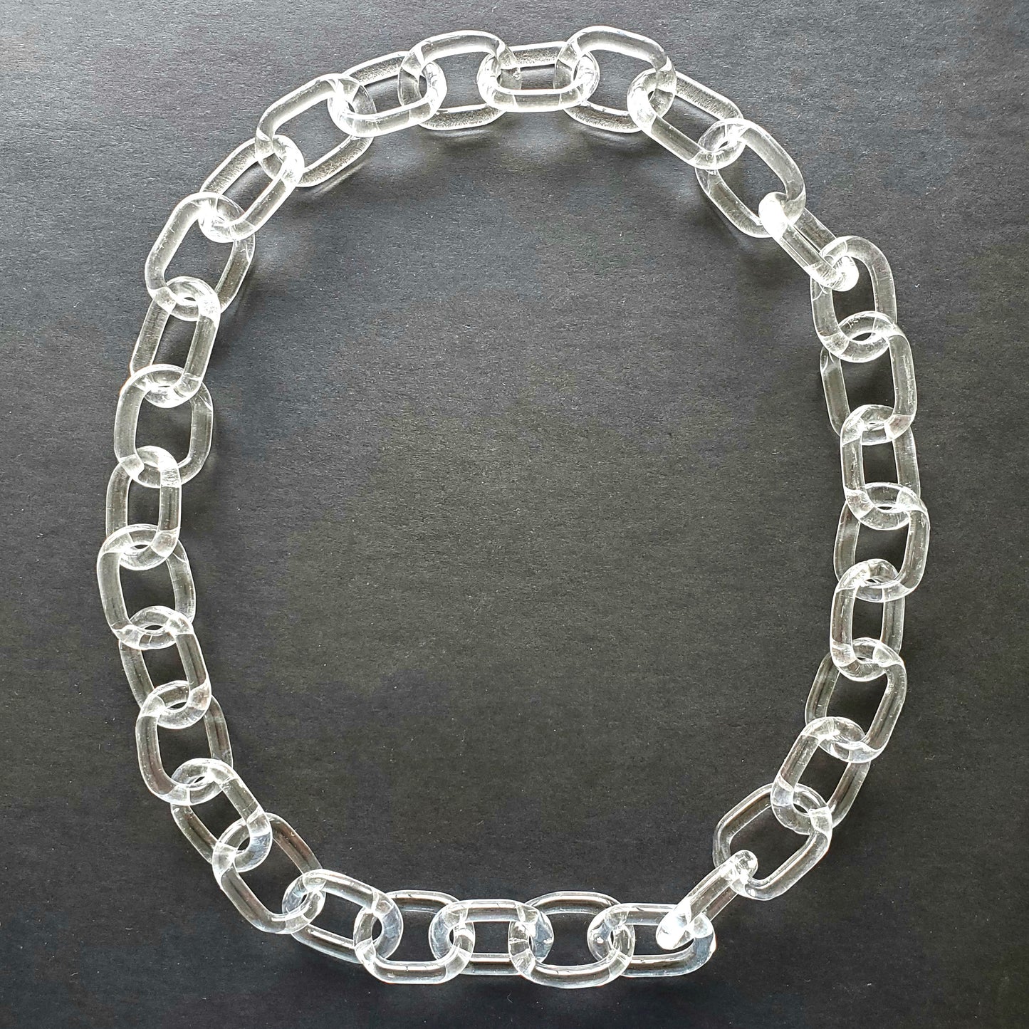 Clear Glass Chain Necklace