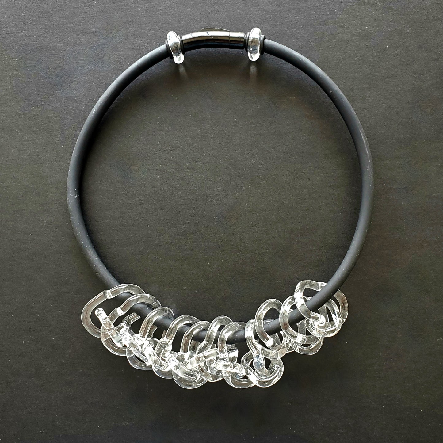 Glass Chain Link Necklace