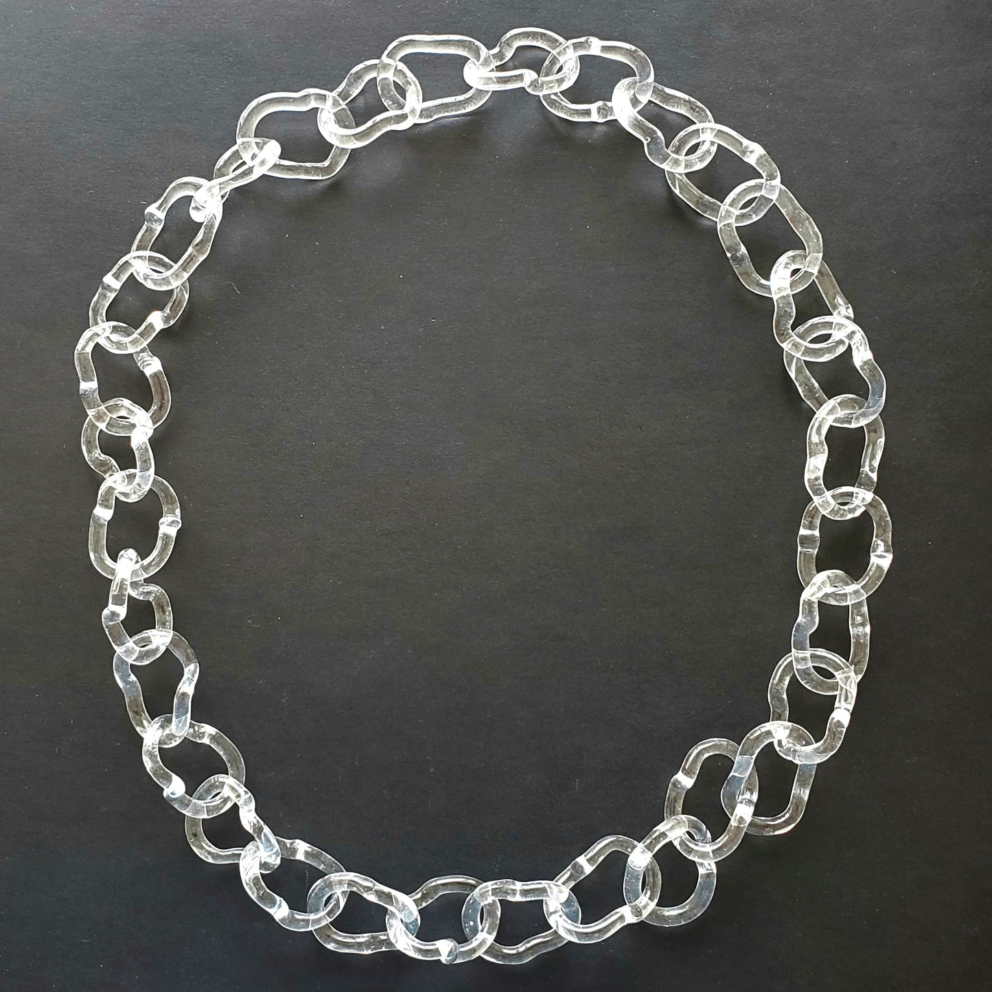 Clear Glass Chain Necklace