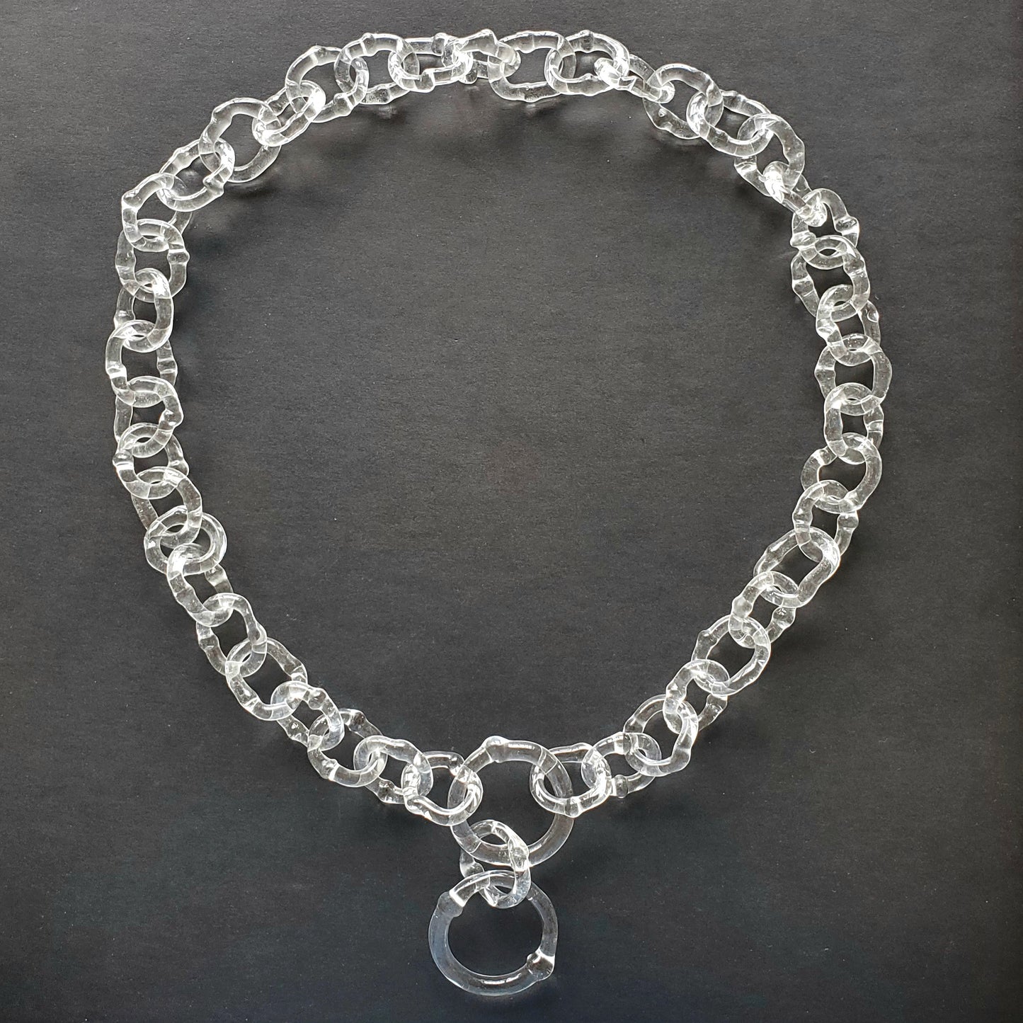 Clear Glass Chain Necklace