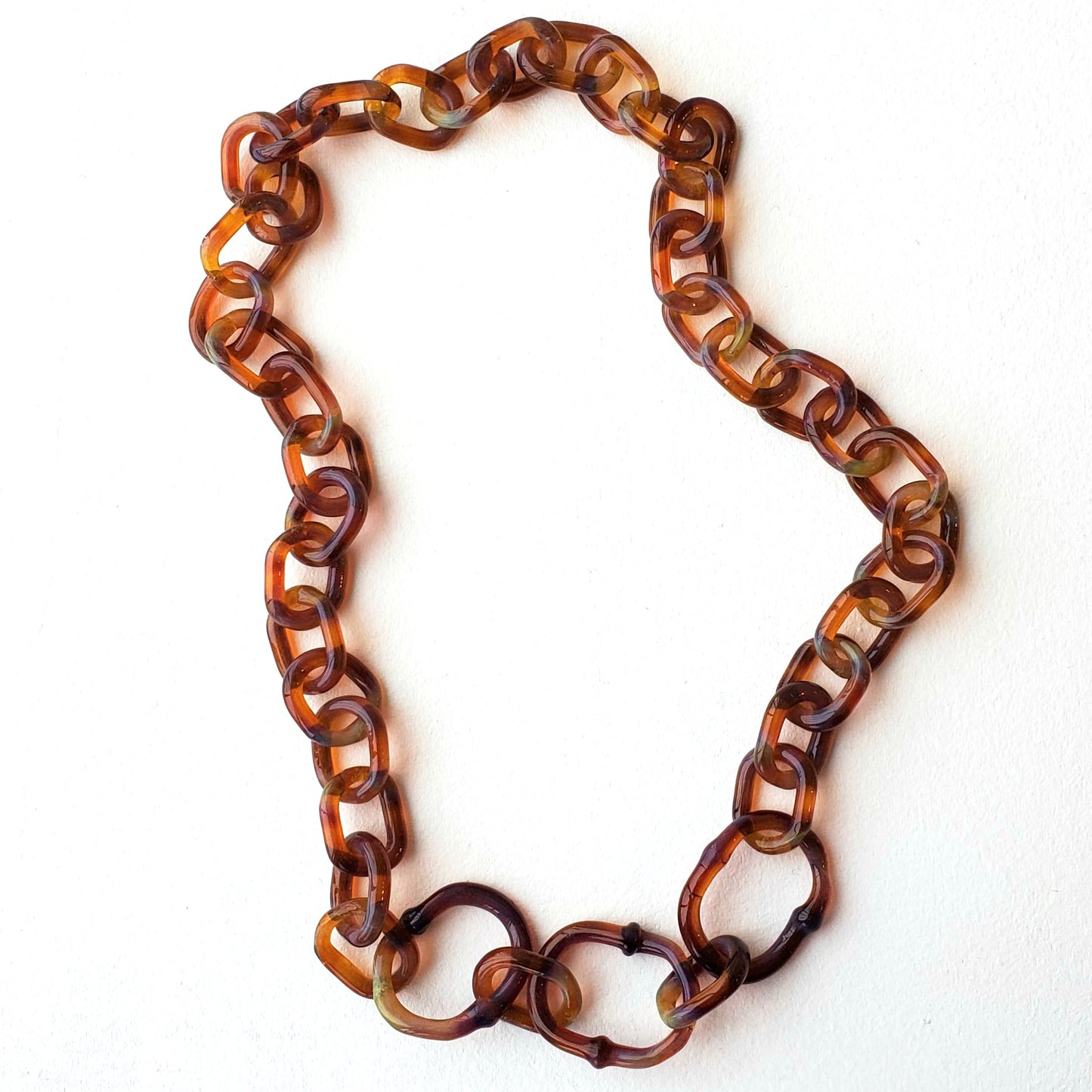 Coloured Glass Chain Necklace