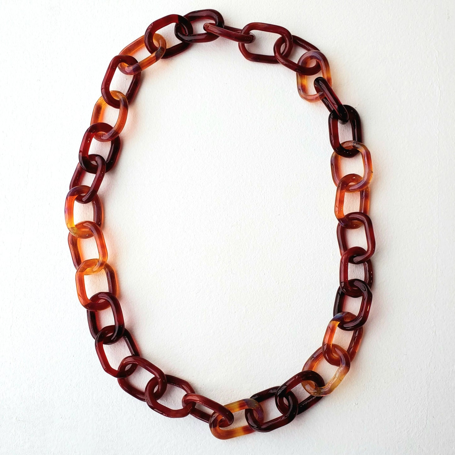 Coloured Glass Chain Necklace