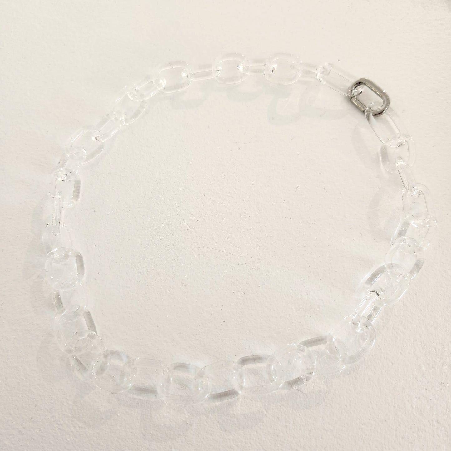Clear Glass Chain Necklace
