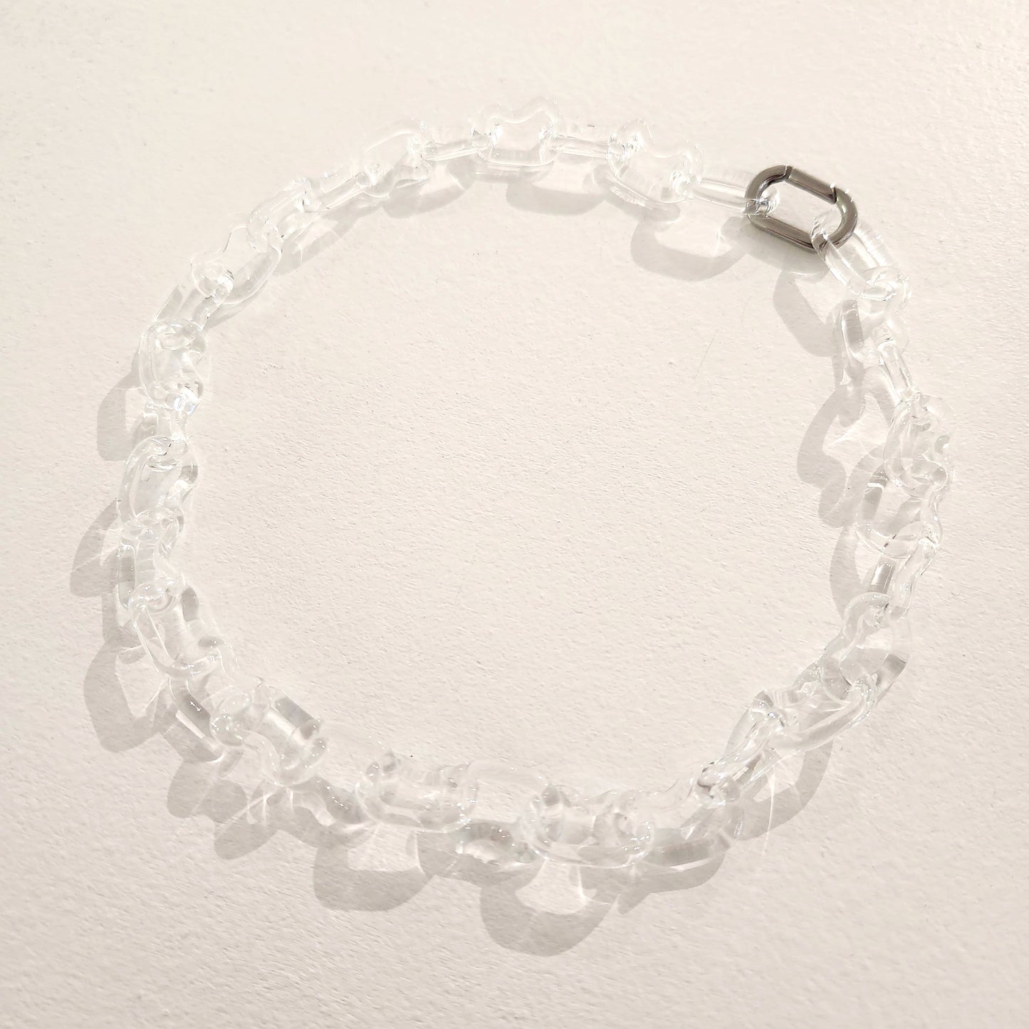 Clear Glass Chain Necklace