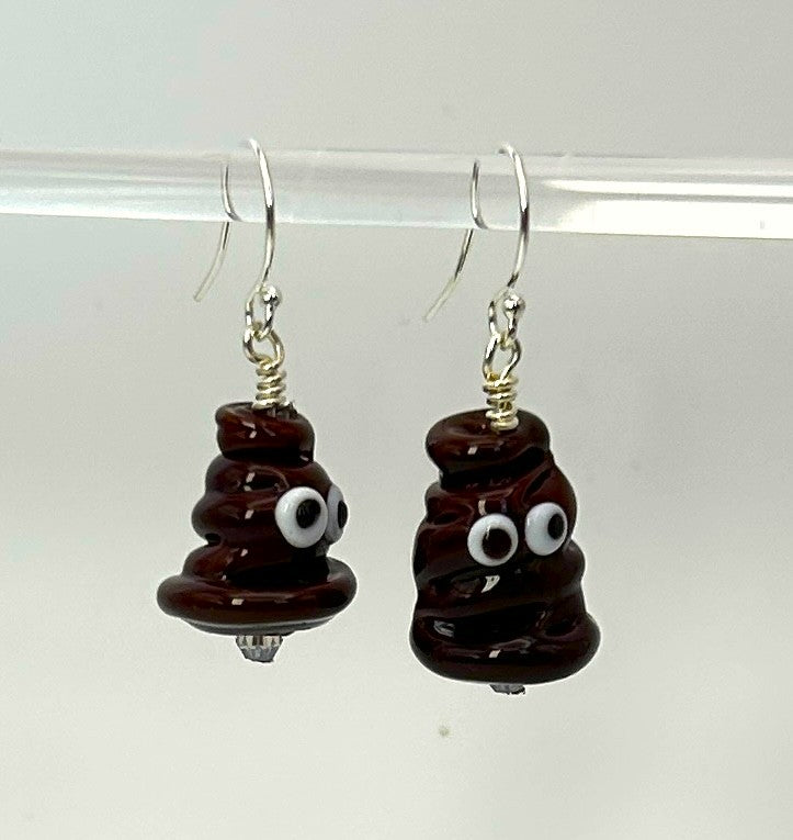 Poop Emoji Earrings