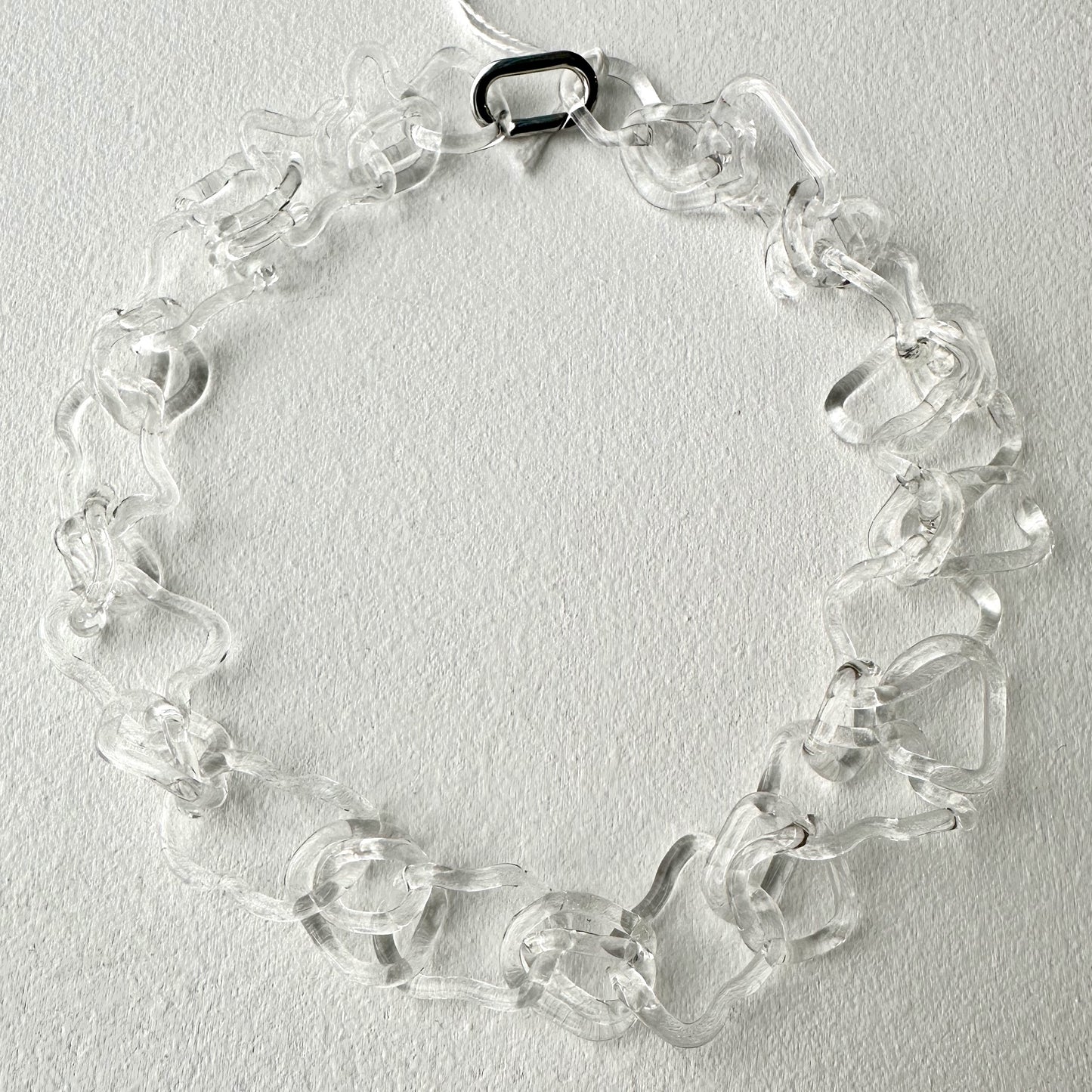 Clear Glass Chain Necklace