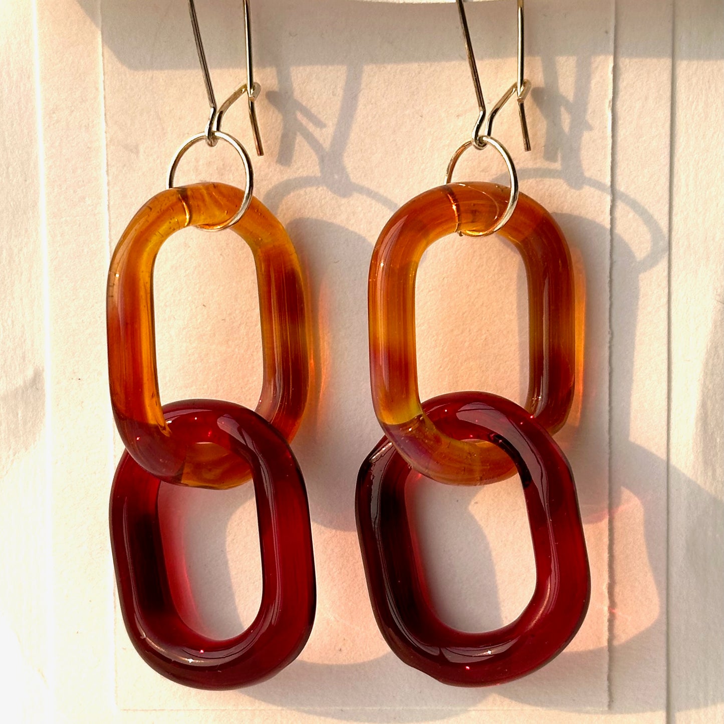 Glass Chain Earrings