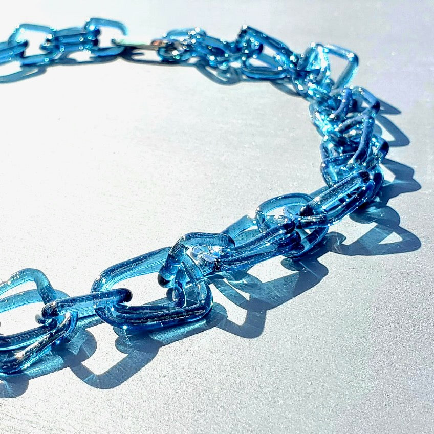 Coloured Glass Chain Necklace