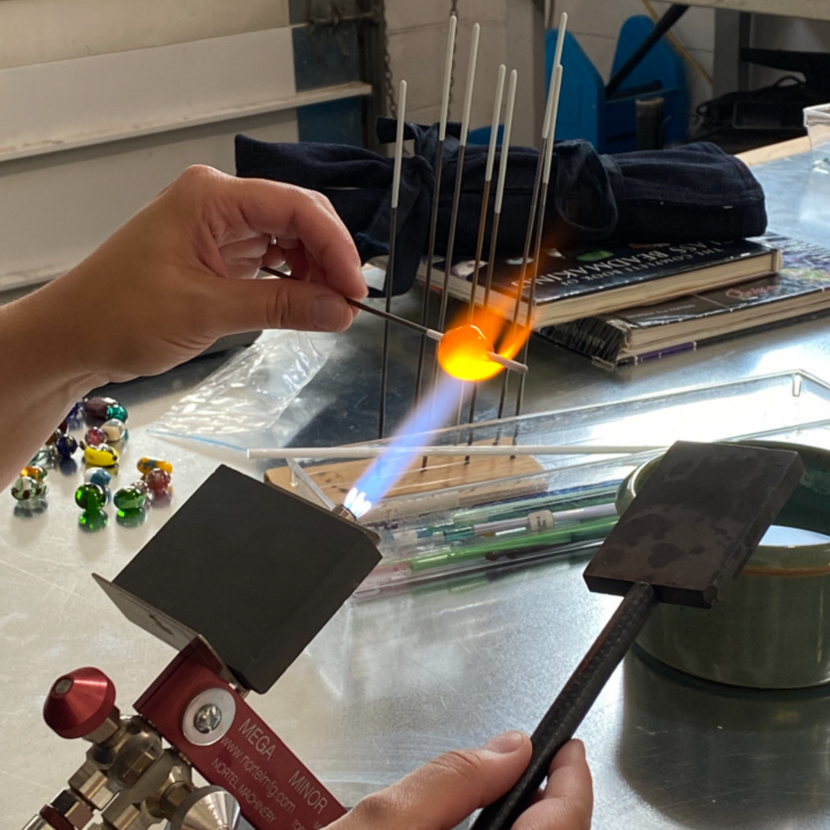 Intro to Beadmaking soft glass 3 hour class