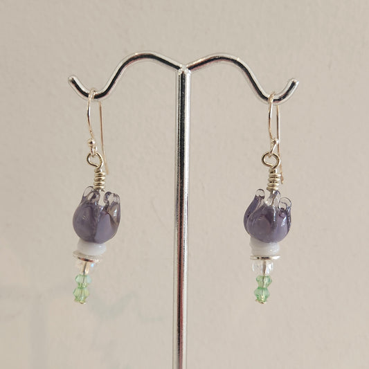 Purple Bud Earrings