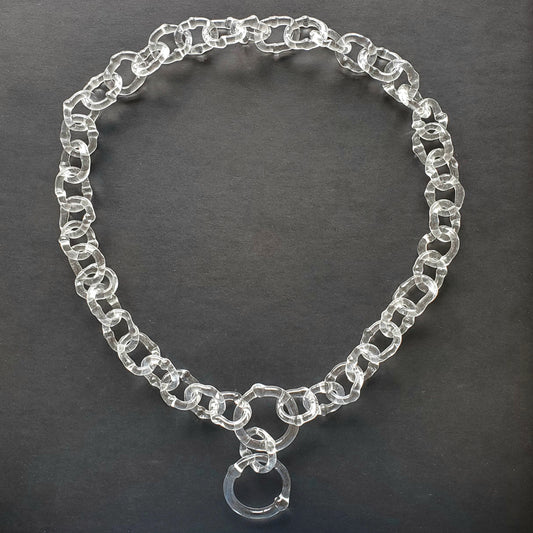 Clear Glass Chain Necklace