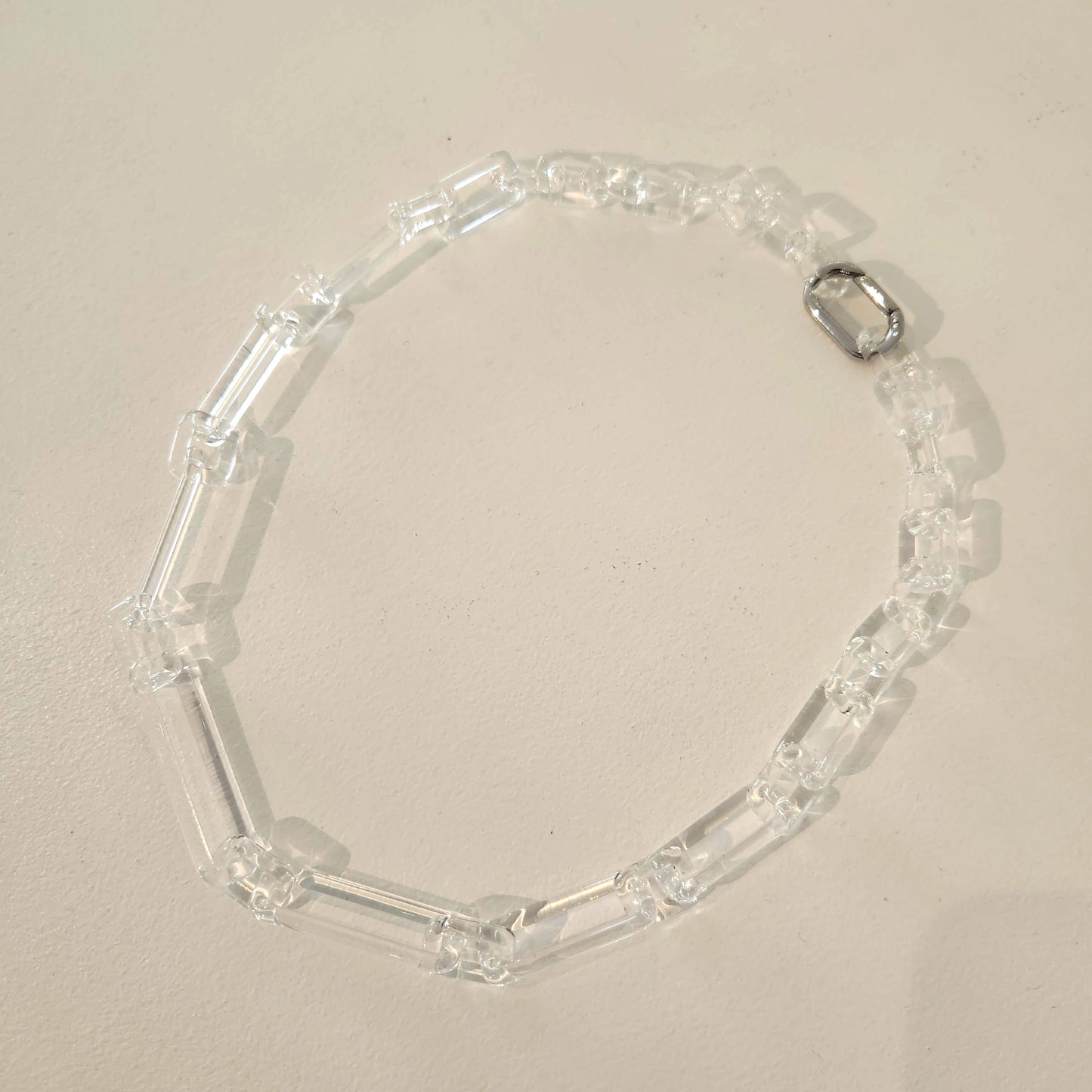Clear Glass Chain Necklace