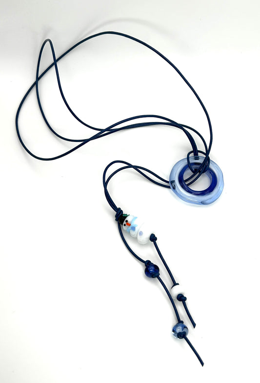 Snow and Ice Lariat Necklace