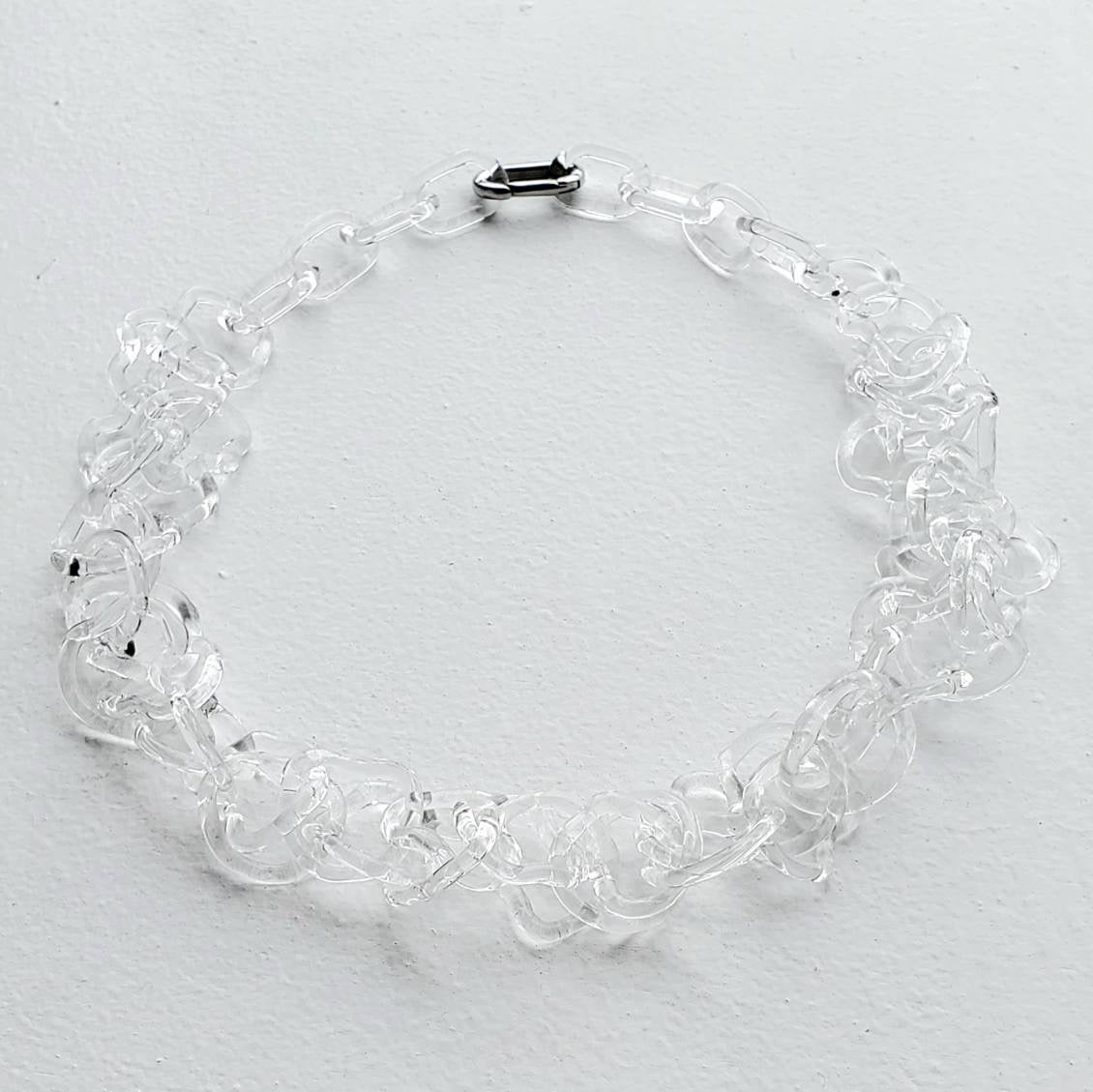 Clear Glass Chain Necklace