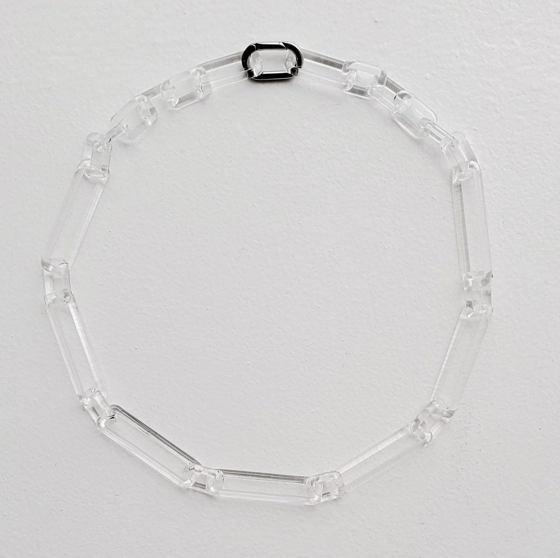 Clear Glass Chain Necklace