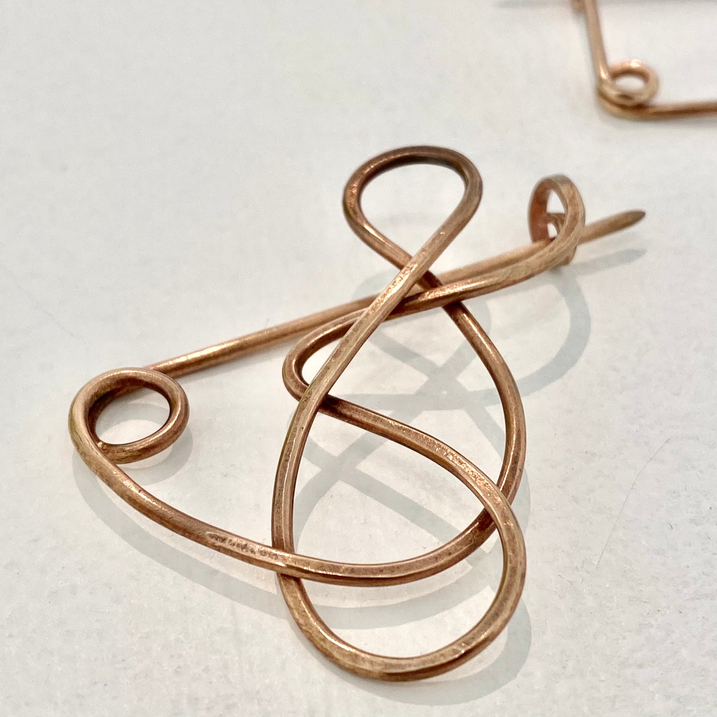Copper Shawl Pin - 3hr class